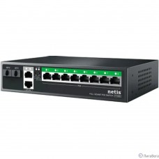 Коммутатор Netis P112GS (L2) 10x1Гбит/с 2SFP 8PoE 120W неуправляемый