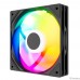 Powercase Вентилятор (M53-14 ARGB) Black 140x140x25mm (PWM, 80шт./кор, 4pin PWM (M+F)+ 3pin ARGB (M+F), 600-1800±10% об/мин) Bulk