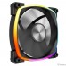 Powercase Вентилятор (M55-12 ARGB) Black 120x120x25mm (PWM, 100шт./кор, 4pin PWM (M+F)+ 3pin ARGB (M+F), 600-1500±10% об/мин) Bulk