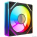 Powercase Вентилятор (M61-12 ARGB) Black 120x120x25mm (PWM, 100шт./кор, 4pin PWM (M+F)+ 3pin ARGB (M+F), 600-1500±10% об/мин) Bulk