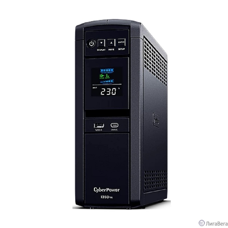 CyberPower CP1350EPFCLCD ИБП {Line-Interactive, Tower, 1350VA/810W USB/RS-232/RJ11/45/USB/SNMPslot  charger A/С (6 EURO), 12В/7 Ач х 2} CyberPower CP1350EPFCLCD ИБП {Line-Interactive, Tower, 1350VA/810W USB/RS-232/RJ11/45/USB/SNMPslot  charger A/С (6 EURO), 12В/7 Ач х 2}