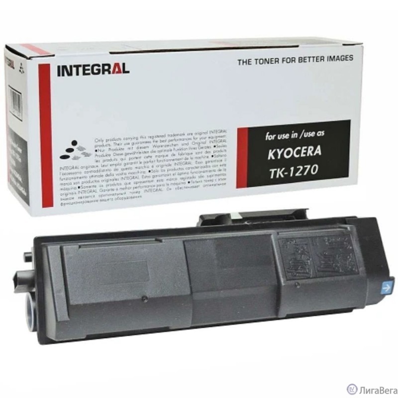 Тонер-картридж Integral TK-1270 с чипом для Kyocera Ecosys MA4000fx/ifx/x  (Европейская версия) (с чипом) . Ресурс 10к страниц. 