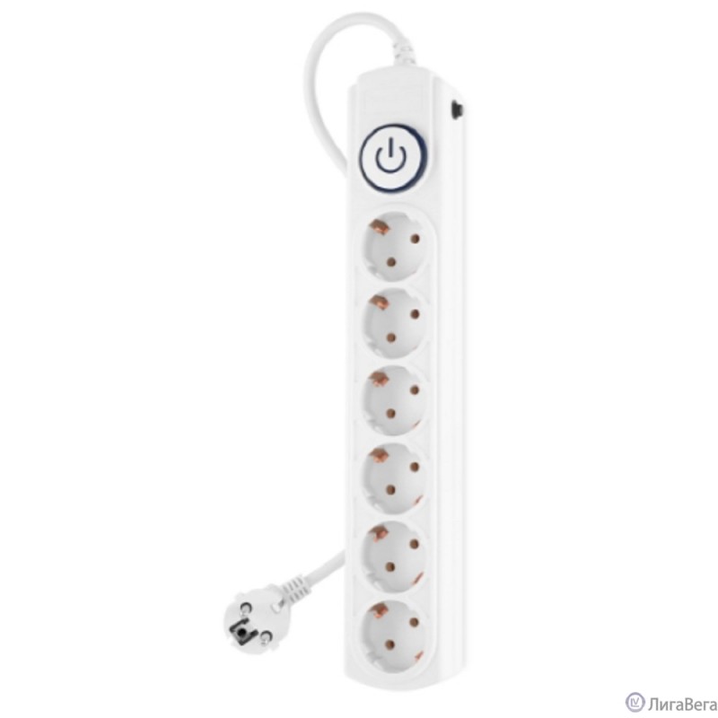 Ippon Сетевой фильтр BK-6-EU-3-10-W 6 розеток 3м белый