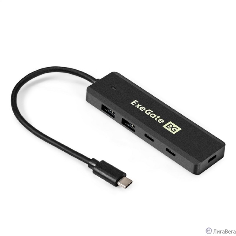 Exegate EX298176RUS USB-Хаб (концентратор) 4-в-1 ExeGate DUB-2C2P/5G (кабель-адаптер USB 3.2 Gen1 Type C --> 2xUSB3.2 Gen1 Type-A (5G)/2xUSB3.2 Gen1 Type-C (5G), SuperSpeed USB 5Gbps, Plug&Play, черны Exegate EX298176RUS USB-Хаб (концентратор) 4-в-1 ExeGate DUB-2C2P/5G (кабель-адаптер USB 3.2 Gen1 Type C --> 2xUSB3.2 Gen1 Type-A (5G)/2xUSB3.2 Gen1 Type-C (5G), SuperSpeed USB 5Gbps, Plug&Play, черны