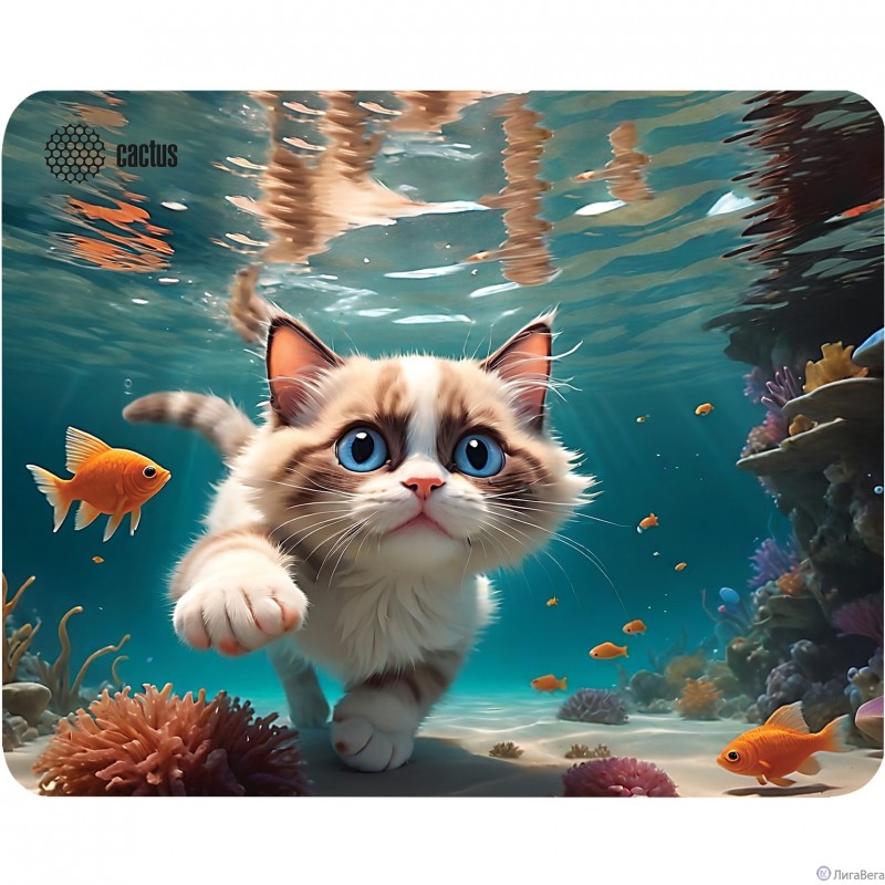 Коврик для мыши Cactus Fish Cat рисунок 300x250x3мм (CS-MPC-D15M) Коврик для мыши Cactus Fish Cat рисунок 300x250x3мм (CS-MPC-D15M)
