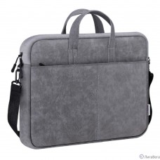 Defender Сумка для ноутбука Solid  15.6″ PU кожа, серый, карман (26088)			