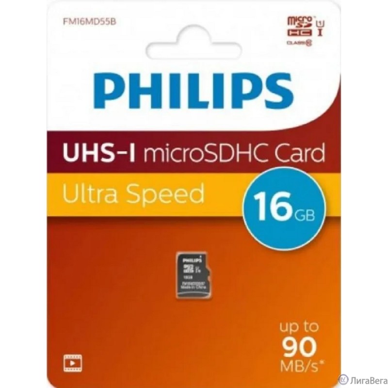 Micro SecureDigital 16GB Philips High Speed microSDHC Class 10 90MB/s (FM16MD55B/97) Micro SecureDigital 16GB Philips High Speed microSDHC Class 10 90MB/s (FM16MD55B/97)
