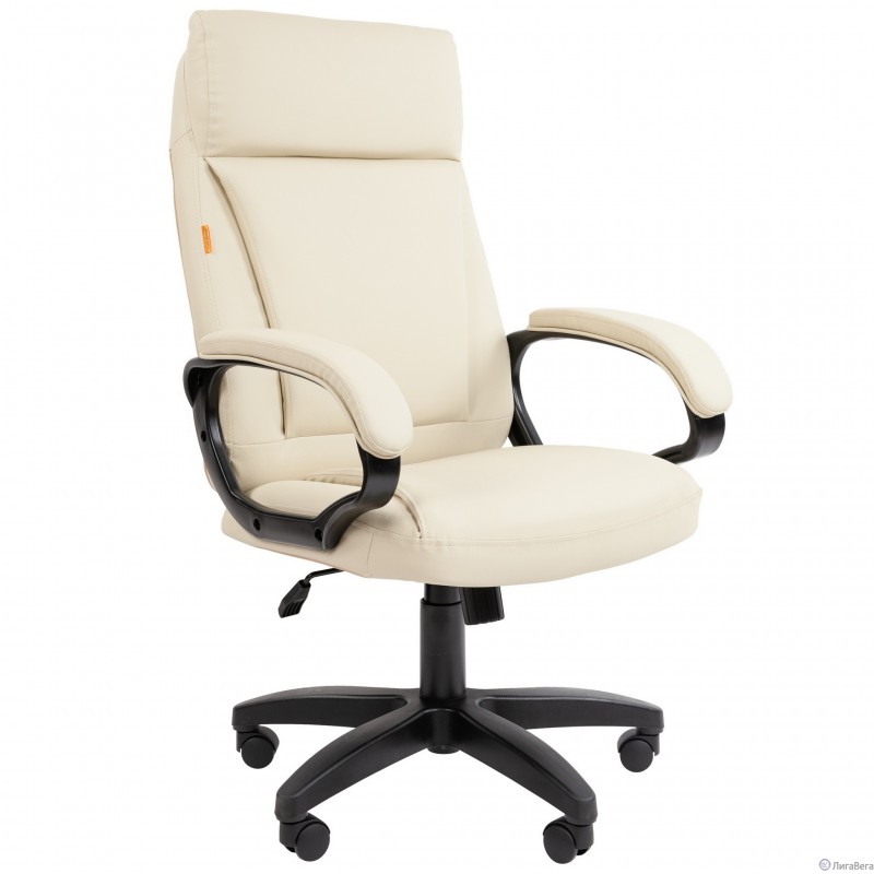 Офисное кресло Chairman 794LT Россия чер.пласт экокожа светло-бежевая (7176100)
