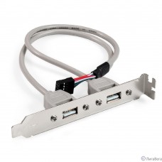 Exegate EX298294RUS Планка портов в корпус 2xUSB2.0 ExeGate BrctUSB2-2A (USB 2.0 9pin (IDC 9pin F) --> 2x USB 2.0 Af, кабель 20см)