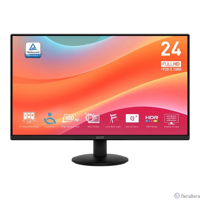 MSI PRO 23.8″ MP242L{IPS 1920x1080 100Hz 4ms 250cd HDMI DisplayPort Tilt External} [9S6-3PD5CT-008]