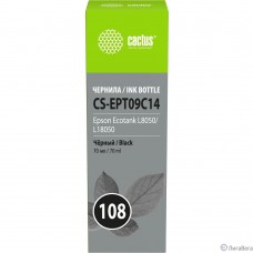 Чернила Cactus CS-EPT09C14 108 черный70мл для Epson Ecotank L8050/L18050