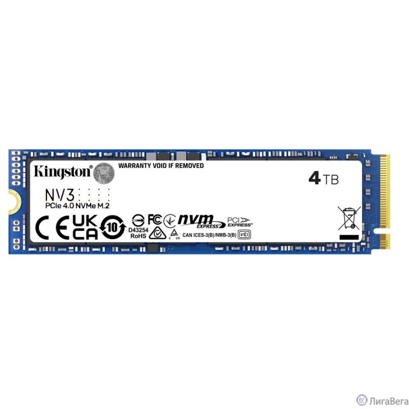 Kingston SSD NV3, 4000GB, M.2(22x80mm), NVMe, PCIe 4.0 x4, SNV3S/4000G