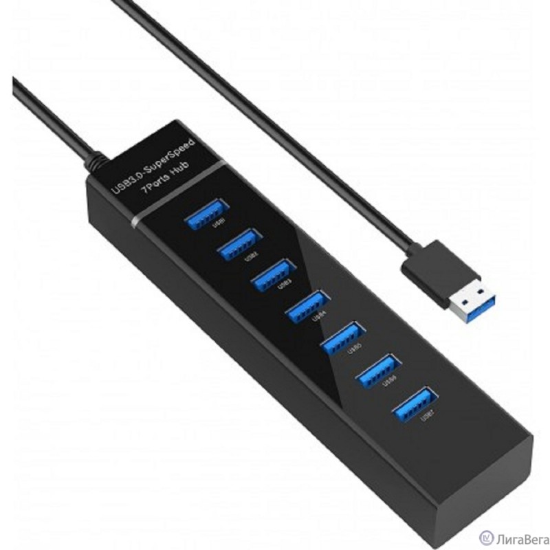 KS-is KS-569A USB хаб 7xUSB 3.0 F в USB 3.0 Type A M с блоком питания