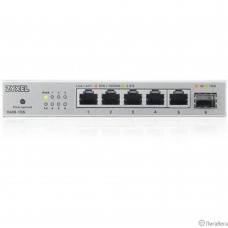 Коммутатор/ Мультигигабитный коммутатор Zyxel XMG-105, 5xRJ-45: 1/2.5G, 1xSFP+, настольный, бесшумный