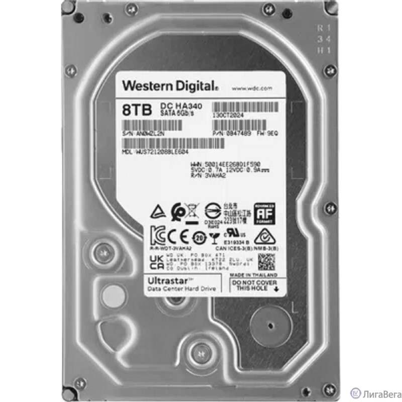 8Tb WD Ultrastar DC HA340 8TB  SATA3 3.5″