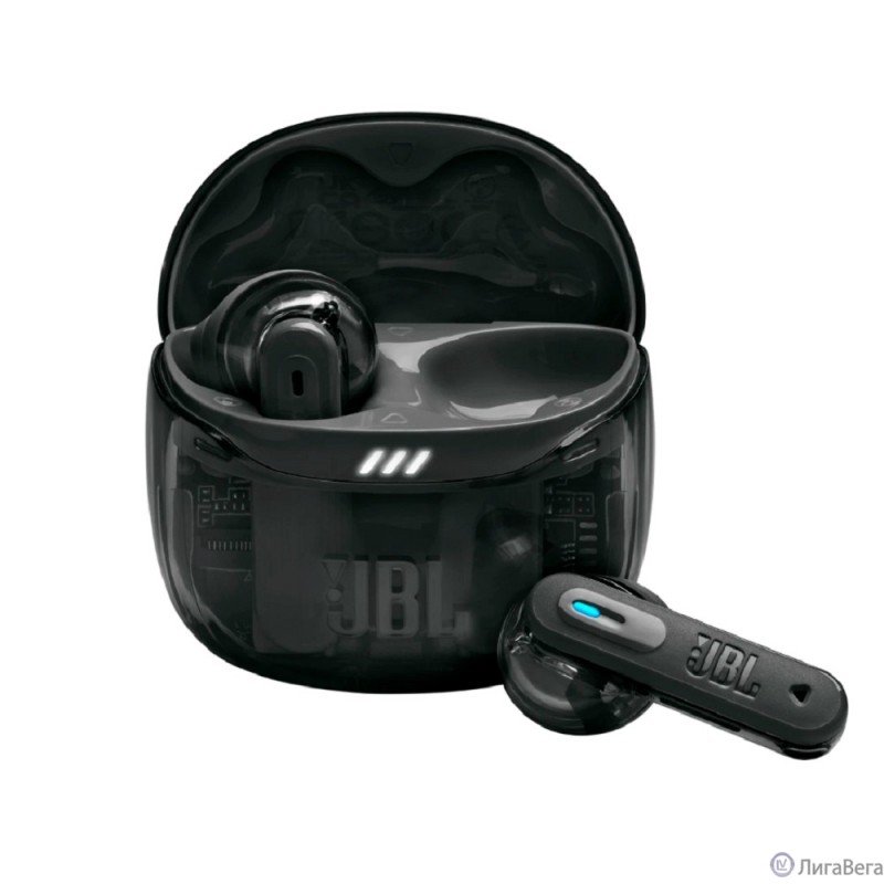 Наушники JBL, модель Tune Flex 2 Ghost -  прозрачно-черный