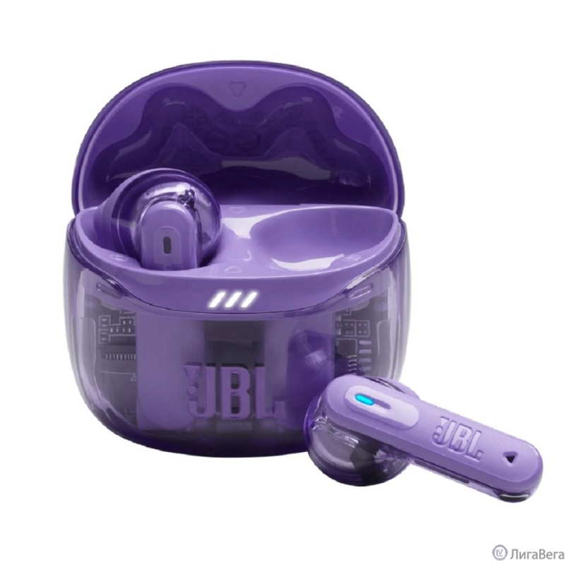 Наушники JBL, модель Tune Flex 2 Ghost -  призрачно-фиолетовый