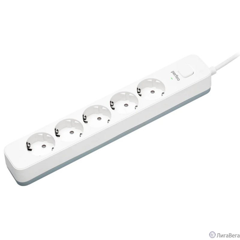 Perfeo ″POWER STREAM″, 2500W, 5.0м, 5 розеток, белый (PF_C3967) Perfeo ″POWER STREAM″, 2500W, 5.0м, 5 розеток, белый (PF_C3967)
