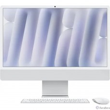 Apple iMac 24-inch 2024 [MCR24ZP/A] (КЛАВ.РУС.ГРАВ.) Silver 24″ Retina 4.5K {(4880x2520) M4 10C CPU 10C GPU/24GB/512GB SSD/Ethernet(RJ45)/рекоменд.переход.1979059/1991284}