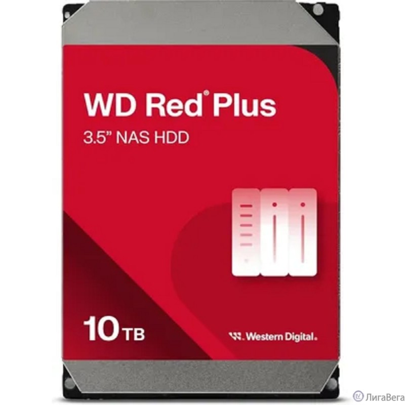 10TB WD Red Plus (WD100EFGX) {Serial ATA III, 7200- rpm, 256Mb, 3.5″, NAS Edition}