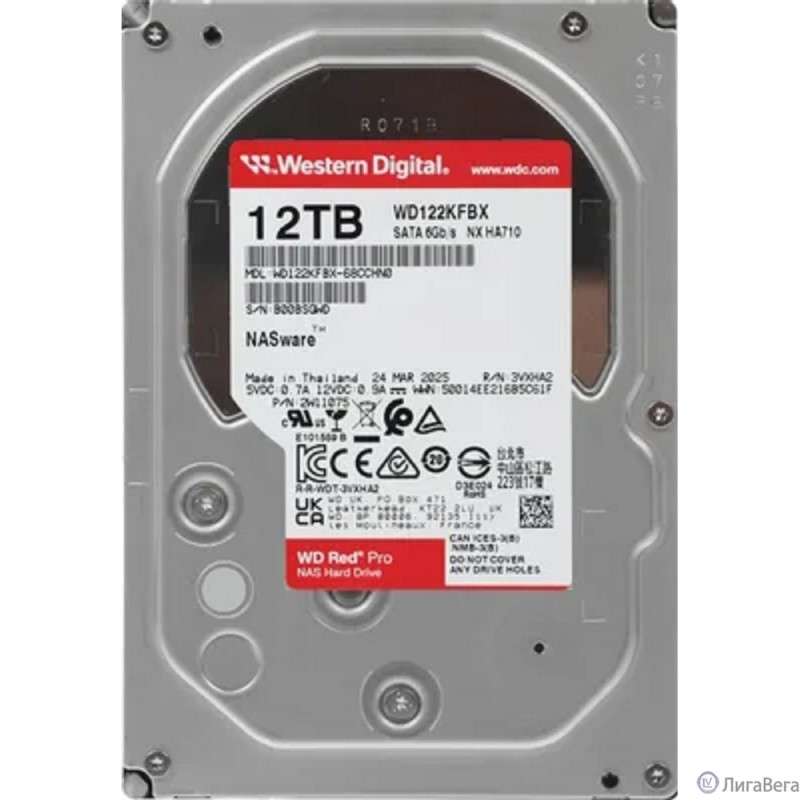 12TB WD Red Pro (WD122KFBX) {Serial ATA III, 7200- rpm, 512Mb, 3.5″} 12TB WD Red Pro (WD122KFBX) {Serial ATA III, 7200- rpm, 512Mb, 3.5″}