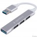 Gembird Разветвитель USB3.0/2.0, USB3.0, 3xUSB2.0, кабель USB 10см, серебристый металл, пакет (UHB-C206)