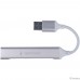 Gembird Разветвитель USB3.0/2.0, USB3.0, 3xUSB2.0, кабель USB 10см, серебристый металл, пакет (UHB-C206)