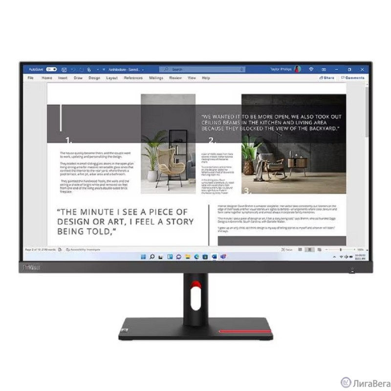 LCD Lenovo 27″ S27i-30 {IPS 1920x1080 100Hz 4ms 16:9 матовая 1300:1 300cd 178/178 D-Sub HDMI} [63DFKAT4UK]