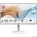 MSI Modern 27″ MD272XPW {IPS 1920x1080 100Hz 1ms 1000:1 300cd 178/178 HDMI1.4 DisplayPort1.2 USB-C 2xUSB Speaker HAS Pivot White(white cable)}