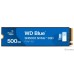 WD SSDl Blue SN5000 SSD M2.2280 PCIe 4.0 500Gb, 5000MBs/4000MBs, TBW 300, WDS500G4B0E, 1 year