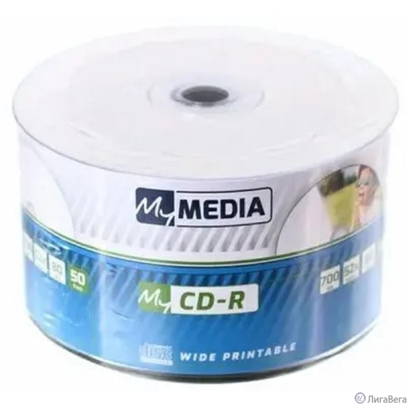 Диски MyMedia CD-R 700Mb 52x Pack wrap (50шт) Printable (69206) Диски MyMedia CD-R 700Mb 52x Pack wrap (50шт) Printable (69206)