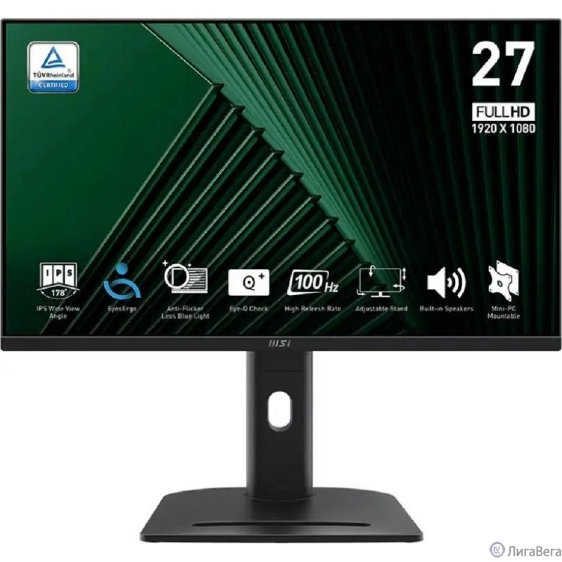 MSI PRO 27″ MP275PG чернйы {IPS 1920x1080 100Hz 1ms 300cd HDMI DisplayPort D-Sub M/M HAS Pivot In} MSI PRO 27″ MP275PG чернйы {IPS 1920x1080 100Hz 1ms 300cd HDMI DisplayPort D-Sub M/M HAS Pivot In}