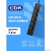 CBR Сетевой фильтр CSF SP-5-2A1C-018M-B, 10A, 5 евророзеток, 2x USB Type-A 2.0, 1x USB Type-C, 3x0.75мм2, 1.8 м, чёрный