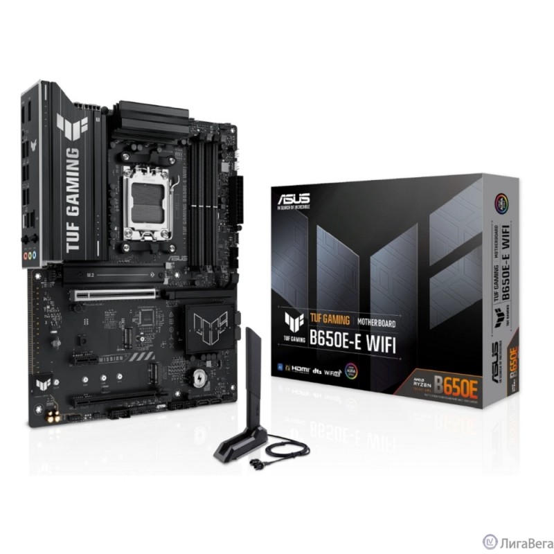 ASUS TUF GAMING B650E-E WIFI, AM5, B650, 4*DDR5, 4*SATA, 3*M.2, 4*USB 3.2, 3*USB 2.0, Type-C, 3*PCIx16, 1*PCIx1, DP+HDMI, ATX; 90MB1LT0-M0EAY0