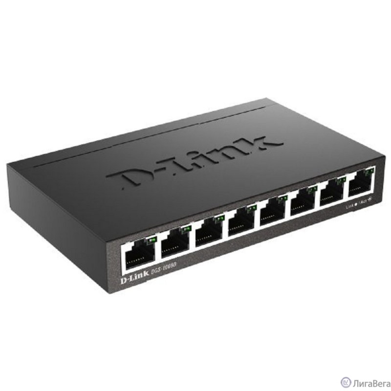 D-Link DGS-1008D/R1A Неуправляемый коммутатор с 8 портами 10/100/1000Base-T