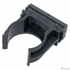 ЭРА Б0044180 Крепеж-клипса CLIP-20-10-B для трубы черная 20мм (отгружается кратно 10 )