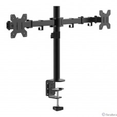 Кронштейн для монитора Filum FL-DM001DB двойной, VESA: 75x75/100x100, для диагонали 10″-32″, два типа крепления, макс. нагрузка 10кг, черный (1094479)