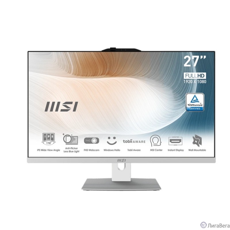 MSI Modern AM272P 12M-1041XRU [9S6-AF8212-1041] White 27″ {FHD  i5-1235U/16Gb/SSD1Tb/KB/M/NoOS}