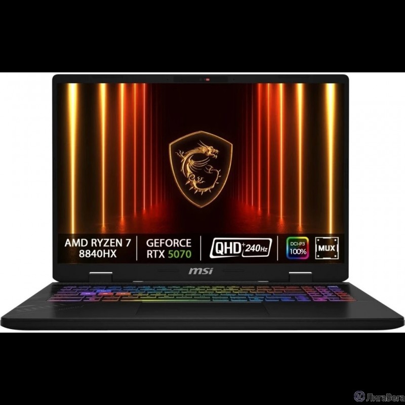 MSI Crosshair A16 HX D8WGKG-078XRU [9S7-15PL21-078] Grey 16″ {QHD+ Ryzen 7 8840HX/ 32Gb/ SSD1Tb/RTX5070 8Gb/DOS}