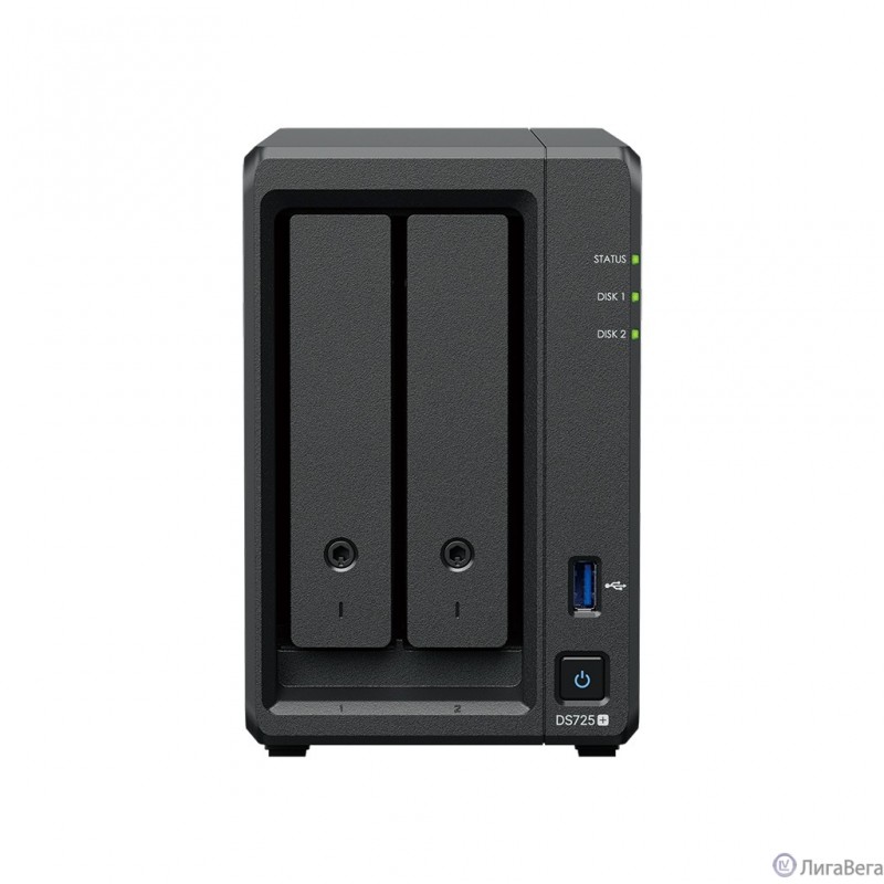 Synology DS725+ СХД настольное исполнение 2BAY NO HDD вилка UK/HK 3-pin