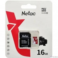 Micro SecureDigital 16GB Netac  P500 ECO   (с SD адаптером)