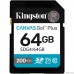 SecureDigital 64GB Kingston Canvas Go Plus G4 200R V30 