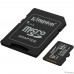 Micro SecureDigital 64GB Kingston Canvas Select Plus, UHS-I, U3, V30, A2, с адаптером Micro SecureDigital 64GB Kingston Canvas Select Plus, UHS-I, U3, V30, A2, с адаптером