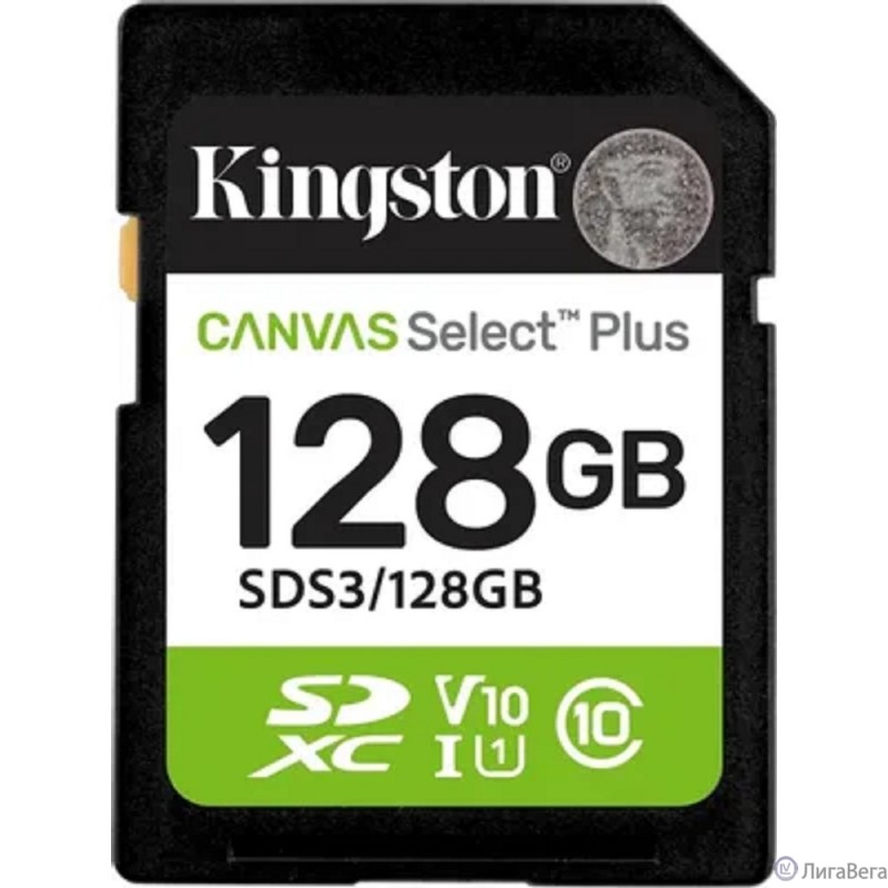 SecureDigital 128GB Kingston Canvas Select Plus Gen3 150MB/s C10 UHS-I U1 V10