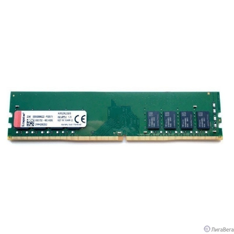 Kingston DDR4 DIMM 8GB KVR32N22S8/8WP PC4-25600, 3200MHz, CL22
