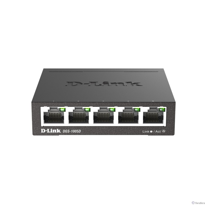 D-Link DGS-1005D/R1A Неуправляемый коммутатор с 5 портами 10/100/1000Base-T