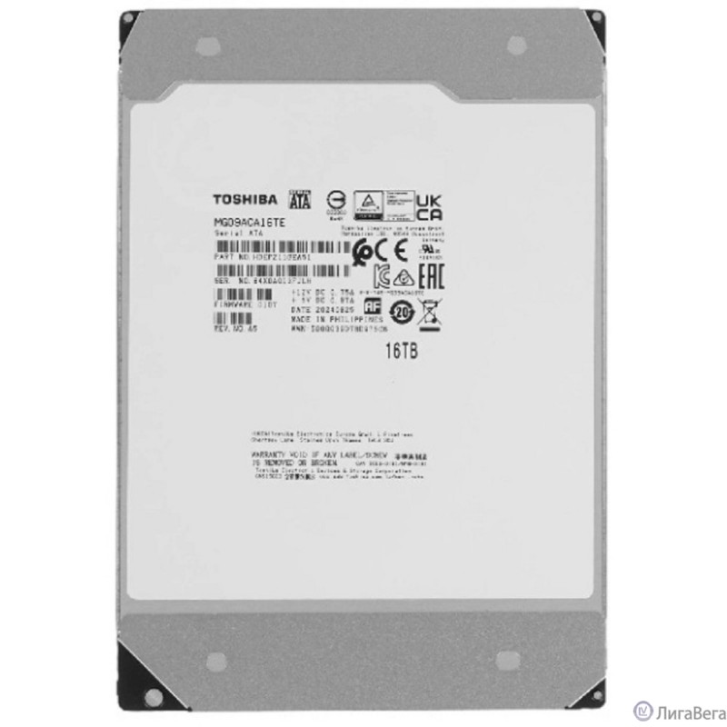 Жесткий диск Toshiba SATA-III 16TB MG09ACA16TE Server Enterprise Capacity 512E (7200rpm) 512Mb 3.5″