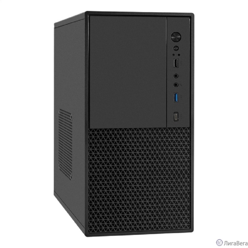 Exegate EX299077RUS Корпус Minitower ExeGate BAA-308MUC (mATX, без БП, 1*USB+1*USB3.0+1*TypeC, HD Audio, черный)