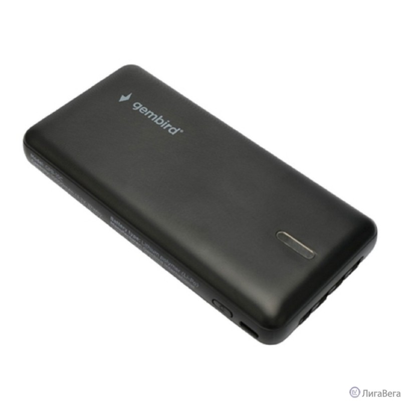 Gembird Портативный аккумулятор, 10000мАч, 2A, 4 встр.кабеля, черный (GPB-10C) Gembird Портативный аккумулятор, 10000мАч, 2A, 4 встр.кабеля, черный (GPB-10C)