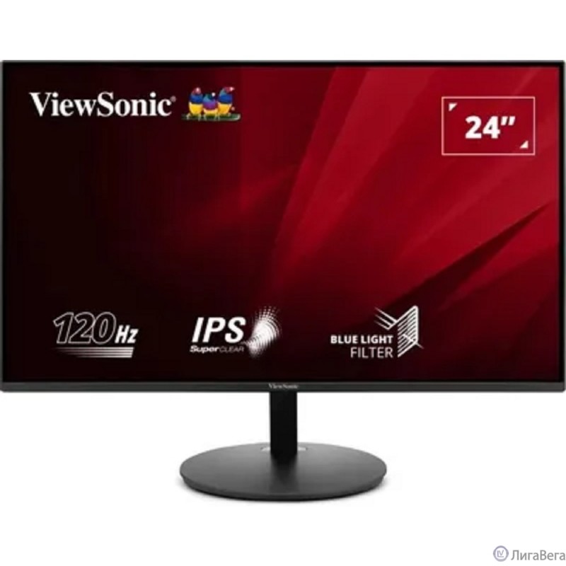 LCD ViewSonic 23.8″ VA24E1-H черный {IPS 1920x1080 120Hz D-Sub HDMI 250cd Ex}